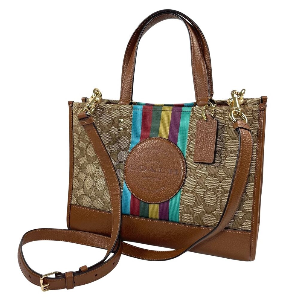 COACH DEMPSEY C5794 29CM Signature Jacquard Stripe Carryall Tote NWOT